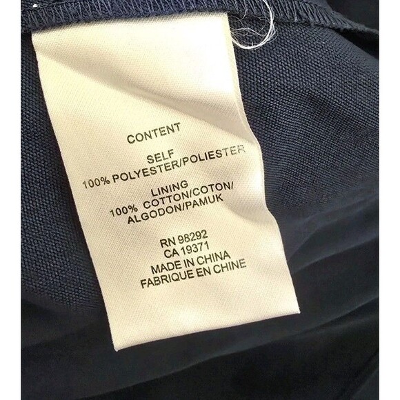 Tibi Twill V-Neck Draped Dress Navy Blue Wrap Asymmetrical Slit Size 8 - Picture 7 of 10